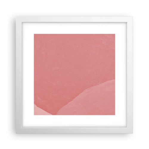Poster in een witte lijst - Organische compositie in roze - 30x30 cm