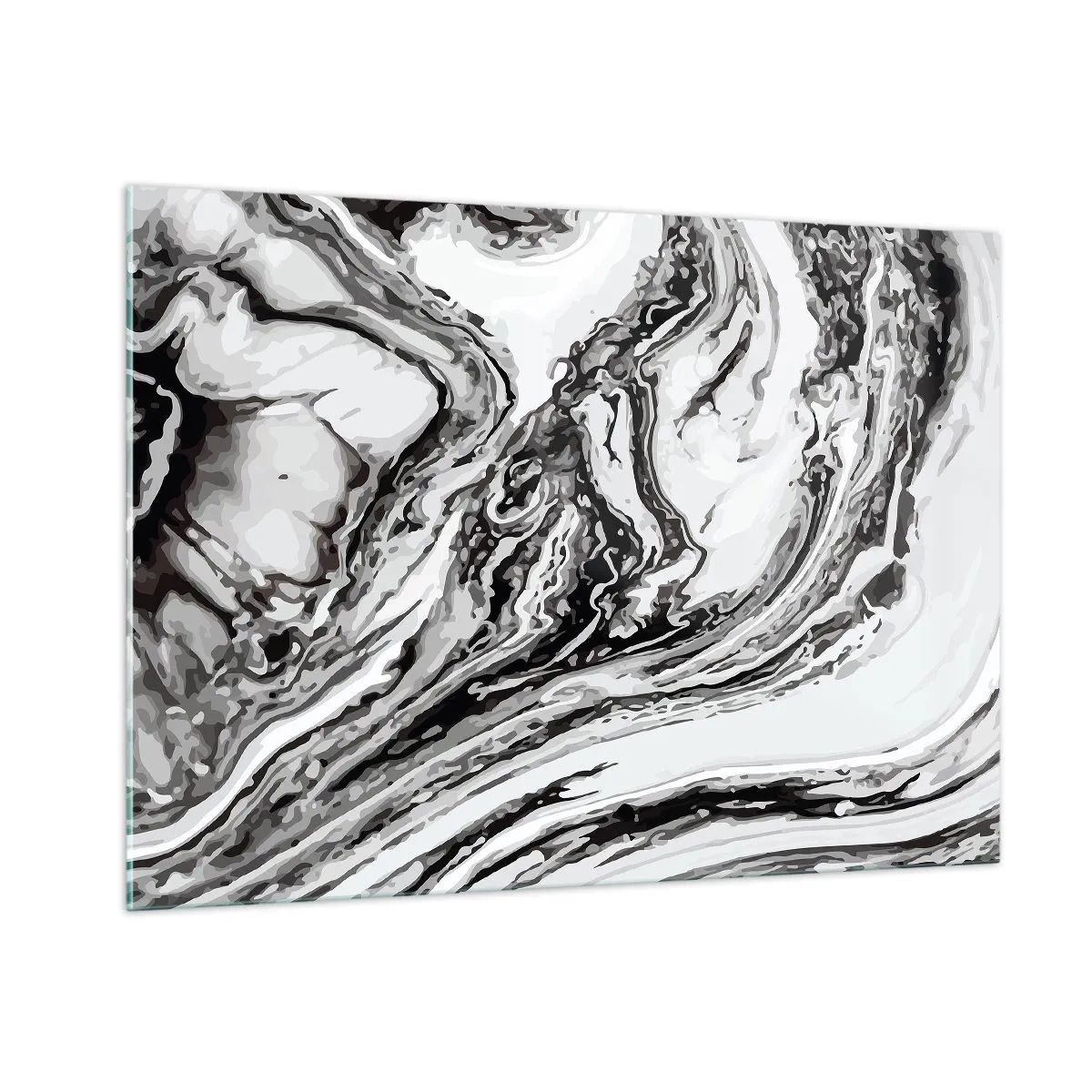 Schilderen op glas - In het begin was er chaos - 100x70 cm