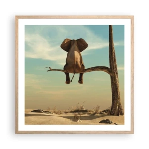 Een poster in een licht eiken lijst - Een nieuw gezichtspunt - 60x60 cm