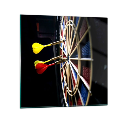 Schilderen op glas - De spikerop de kop - 40x40 cm