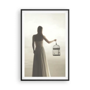 Poster in een zwarte lijst - Wees vrij - 61x91 cm