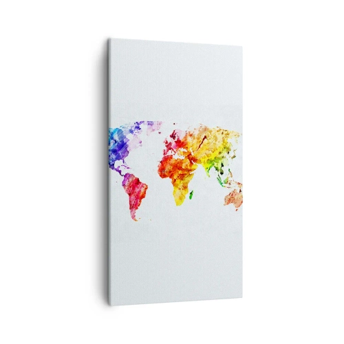 Schilderen op canvas - Alle kleuren van de wereld - 45x80 cm