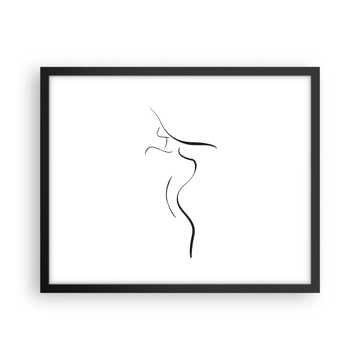 Poster in een zwarte lijst - Ongrijpbaar als een golf - 50x40 cm