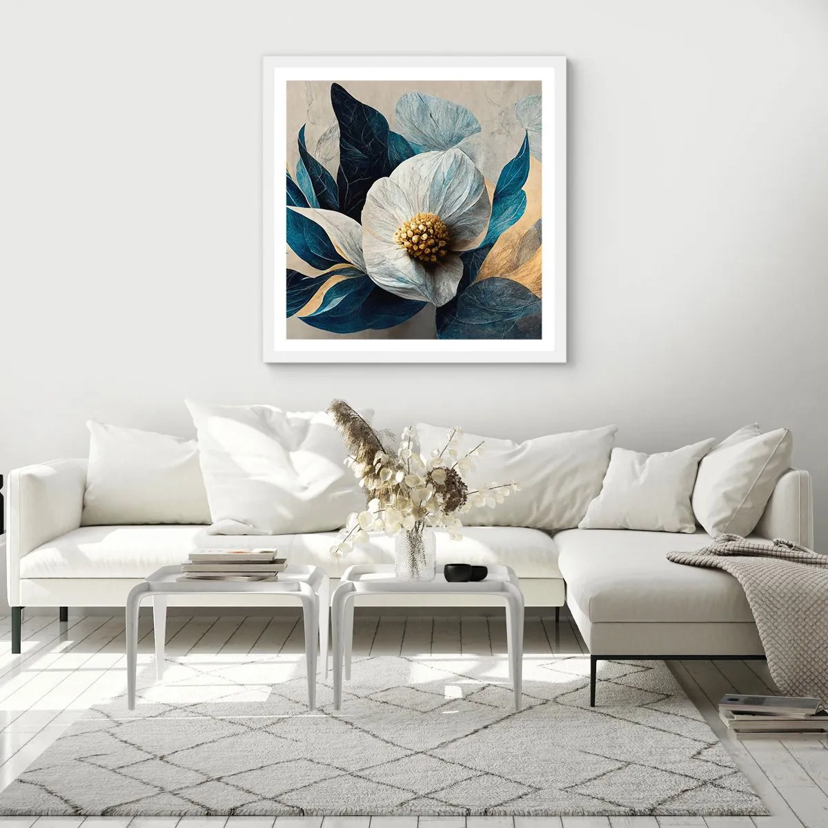 Poster in een witte lijst - Hij heeft een hart van goud - 60x60 cm