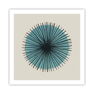 Poster - Stralend in het blauw - 60x60 cm