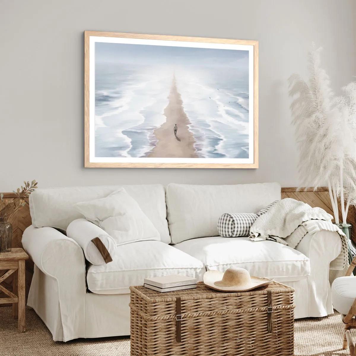 Een poster in een licht eiken lijst - Een gouden toekomst - 100x70 cm