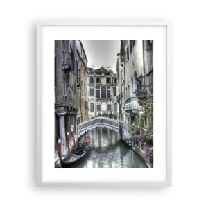 Poster in een witte lijst - Eeuwenlang in stille reflectie - 40x50 cm