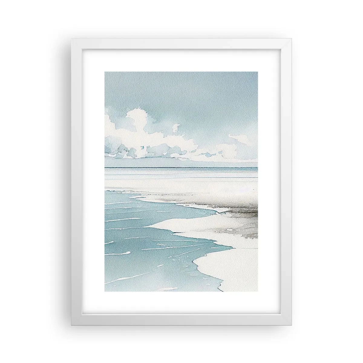 Poster in een witte lijst - Zachte vloed - 30x40 cm