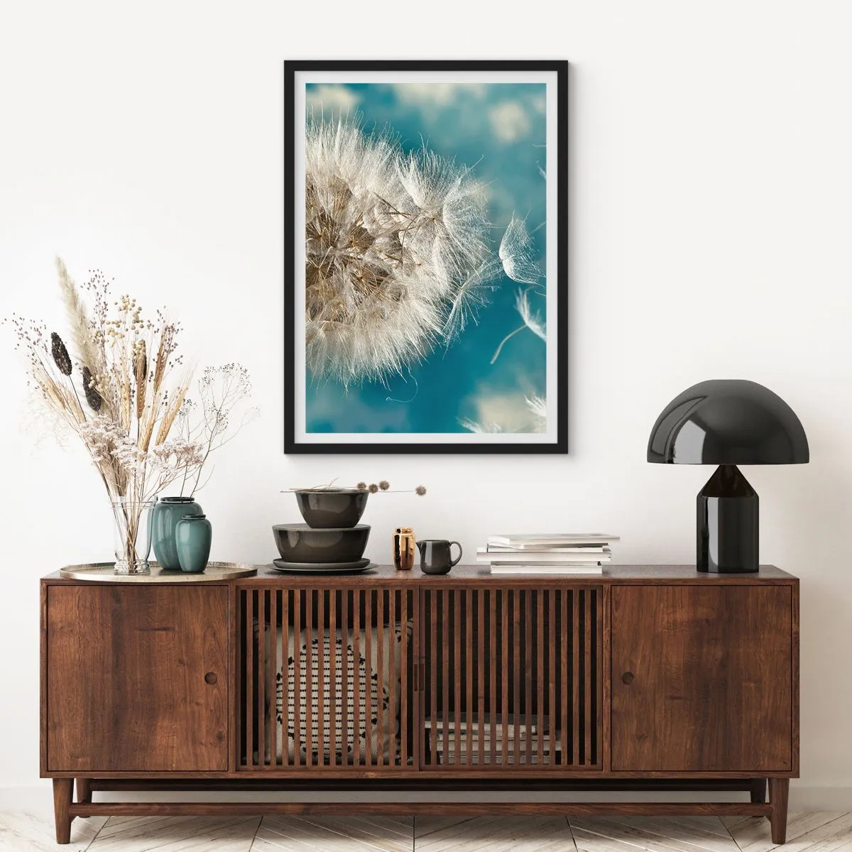 Poster in een zwarte lijst - Engelen adem - 40x50 cm