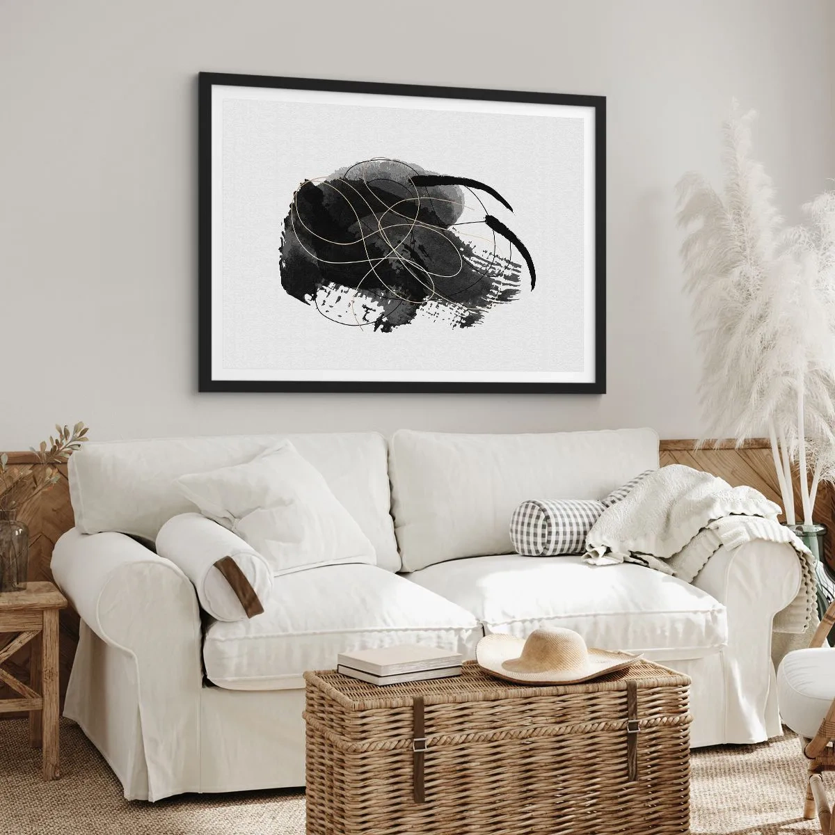 Poster in een zwarte lijst - Gemaakt uit zwart - 40x30 cm