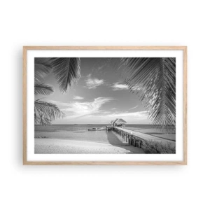 Een poster in een licht eiken lijst - Herinnering of droom? - 70x50 cm