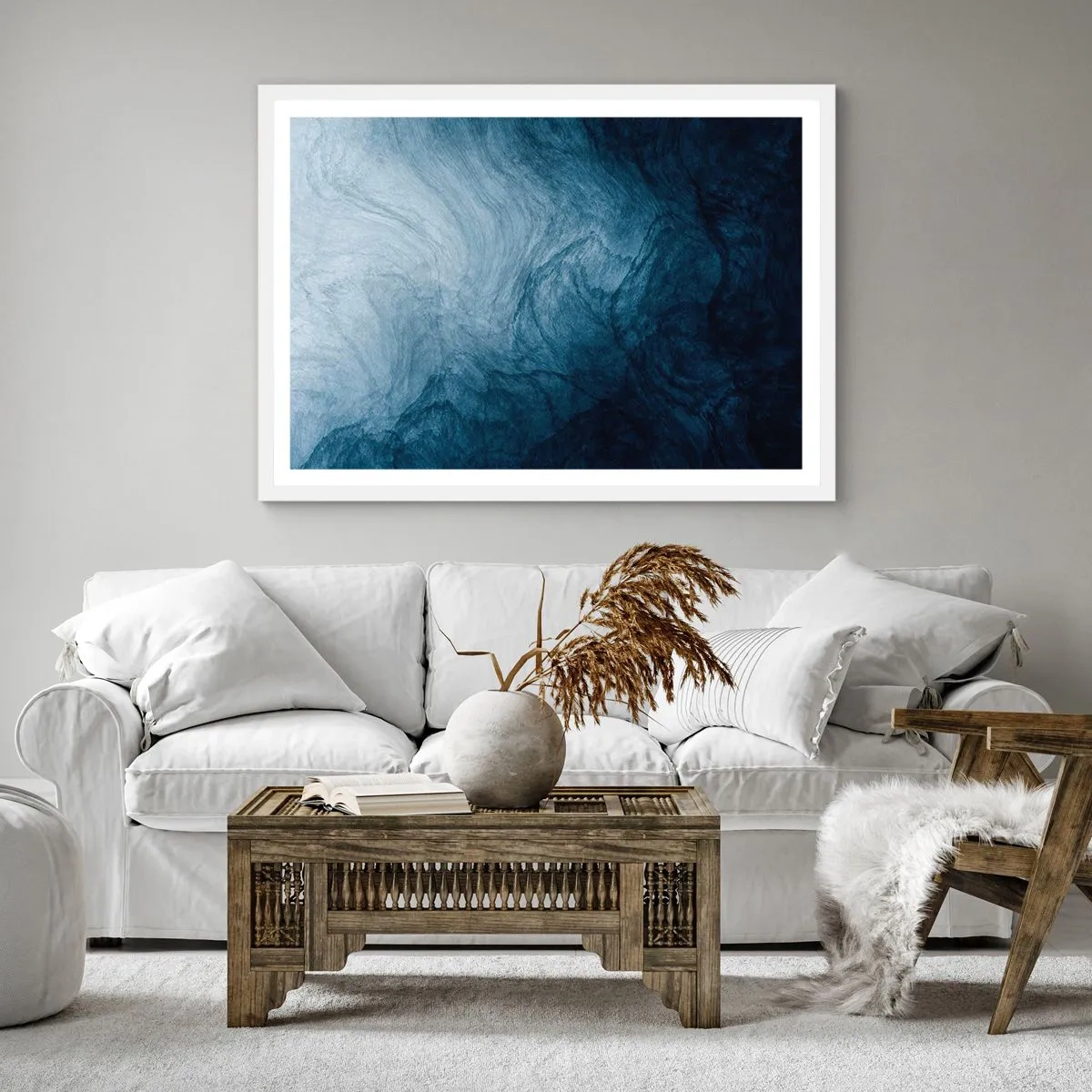 Poster in een witte lijst - diep reiken - 30x30 cm