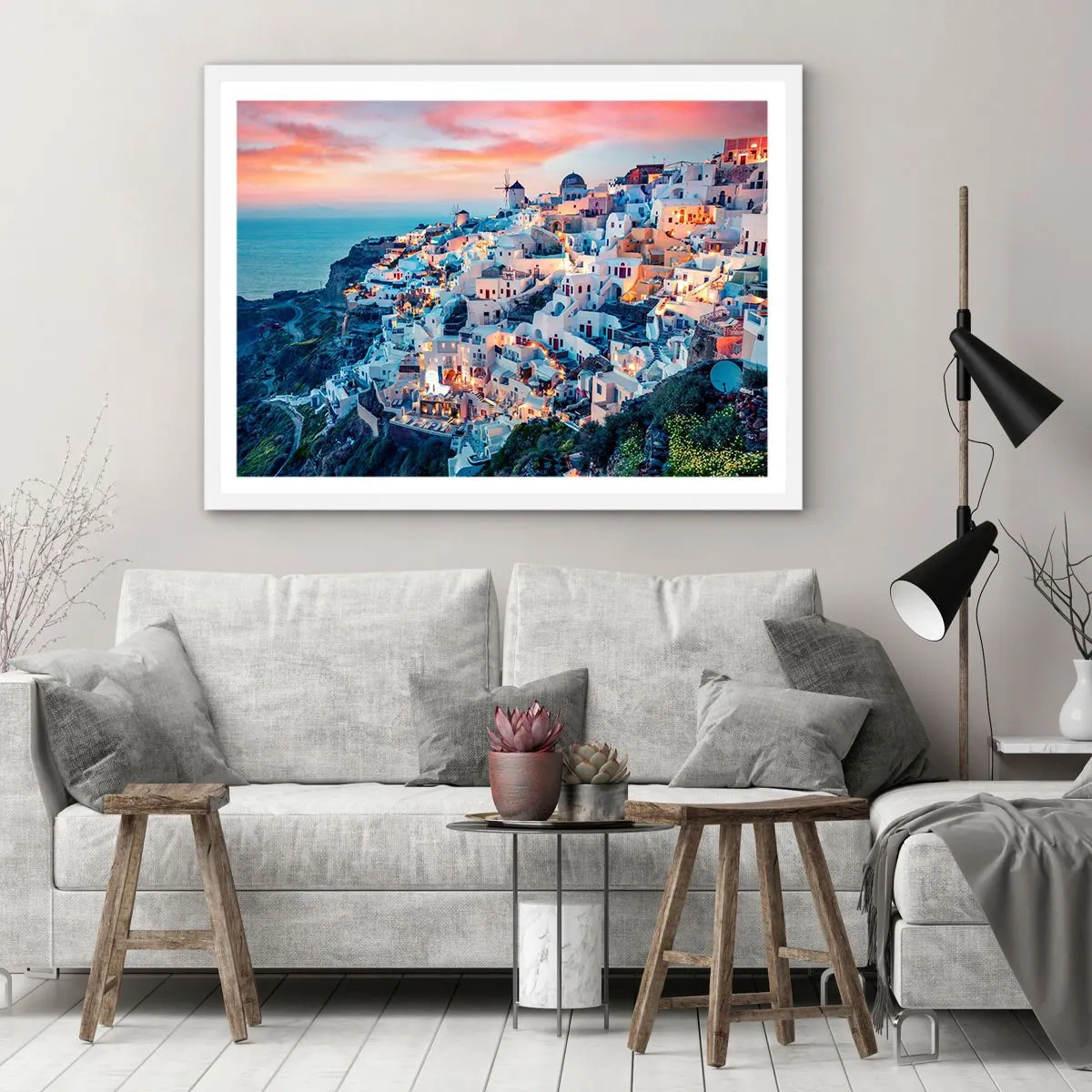 Poster in een witte lijst - Je geweldige Griekse vakantie - 40x30 cm