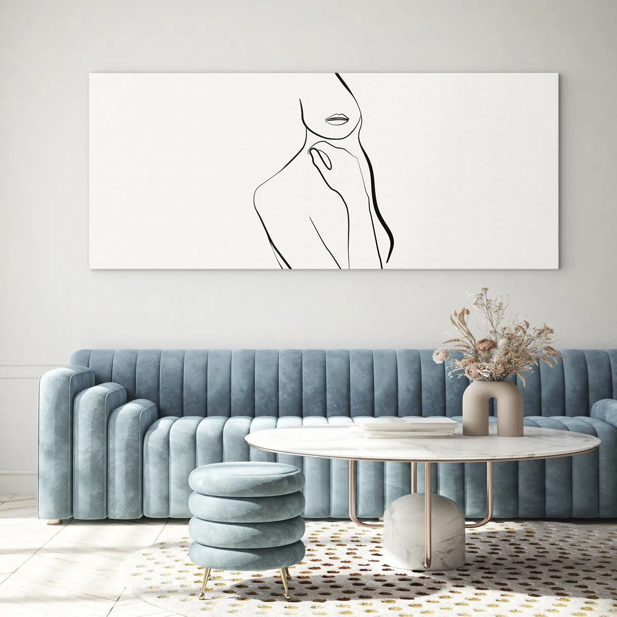 Schilderen op glas - Een golf van melancholie - 120x50 cm