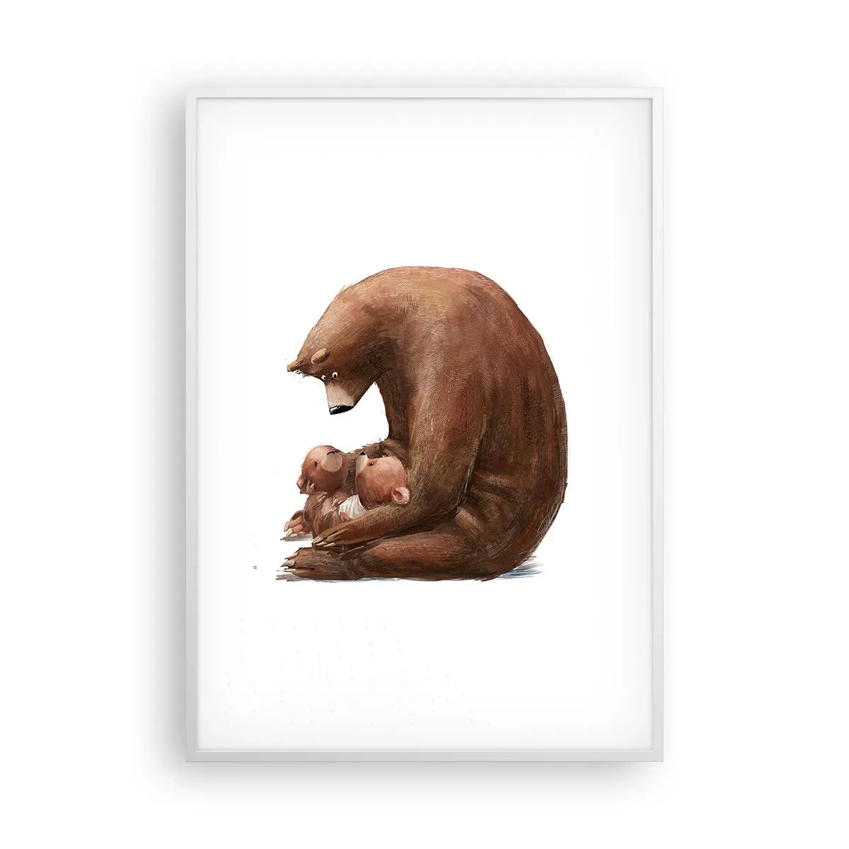 Poster in een witte lijst - Zoete dromen, kinderen - 70x100 cm