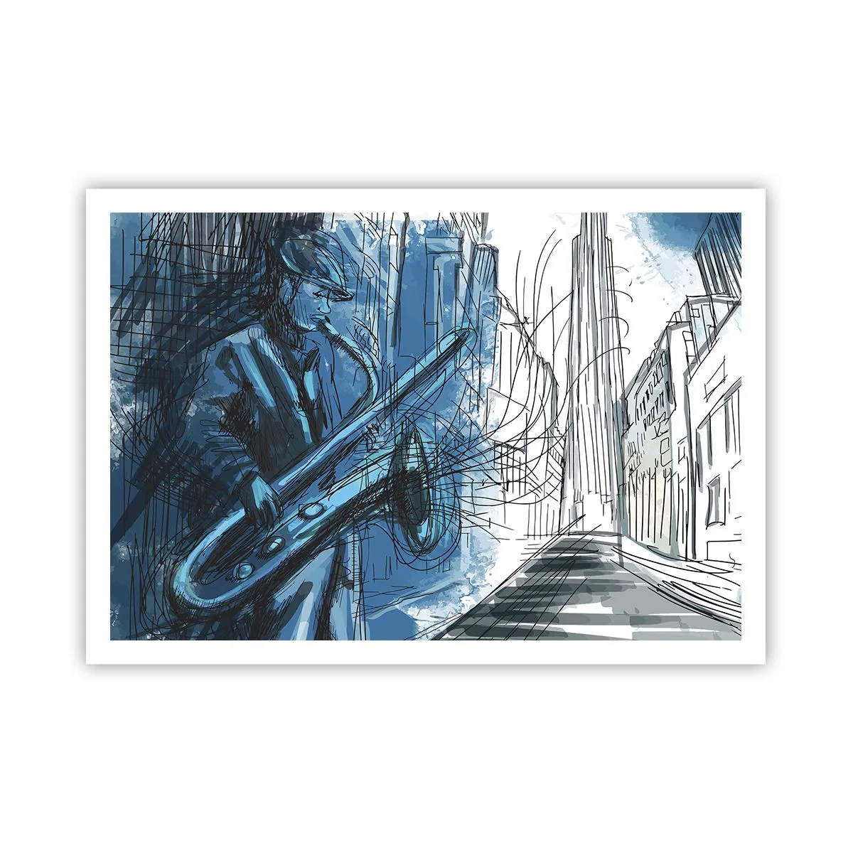 Poster - Stedelijke Rapsodie - 100x70 cm