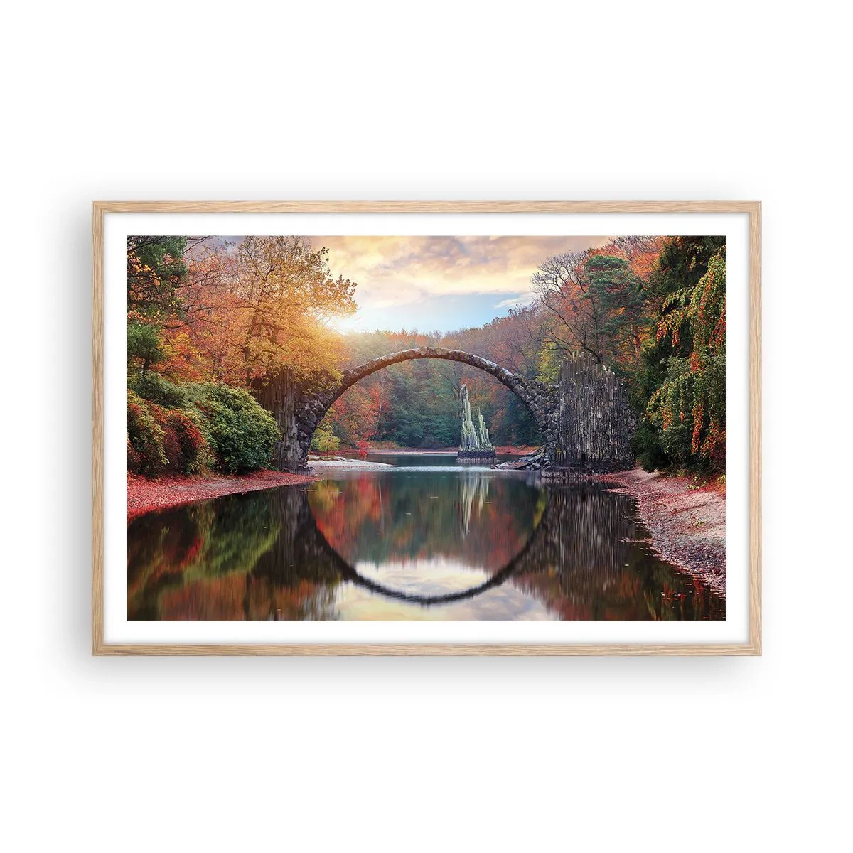 Een poster in een licht eiken lijst - Aan de andere kant van de spiegel - 91x61 cm