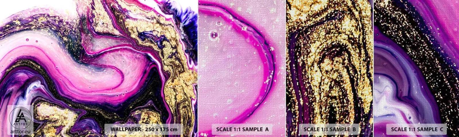 Fotobehang Monster Premium Canvas - Een momentje achter de schermen - Abstractie, Deel, Modern patroon - 100x30 cm