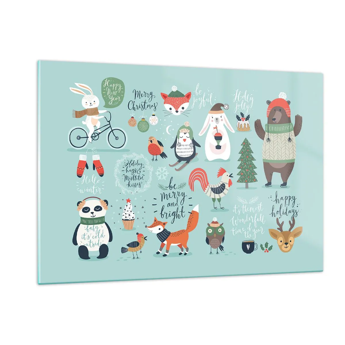 Schilderen op glas - Moge het altijd kerst zijn! - 120x80 cm