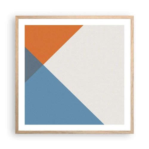 Een poster in een licht eiken lijst - In een hoekje… - 60x60 cm