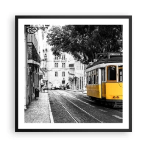 Poster in een zwarte lijst - En op de achtergrond fado - 60x60 cm