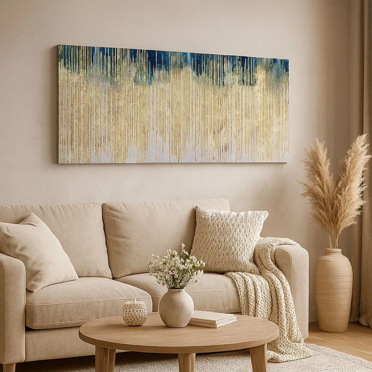 Schilderen op canvas - Vergulde grens - 100x40 cm