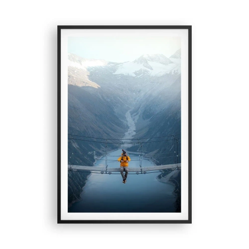 Poster in een zwarte lijst - Blij in het ongewisse - 61x91 cm