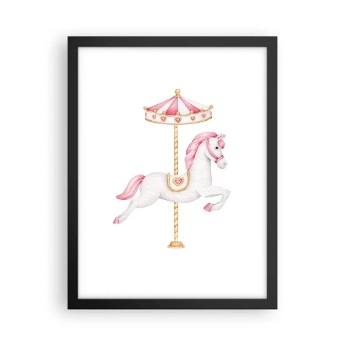 Poster in een zwarte lijst - Hij raakte de grond rennend - 30x40 cm