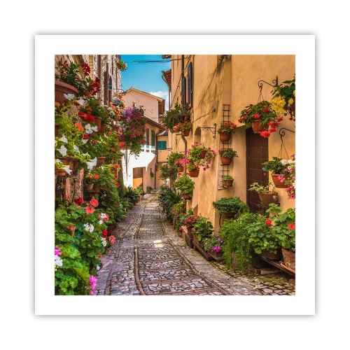 Poster - Italiaans zijstraatje - 50x50 cm