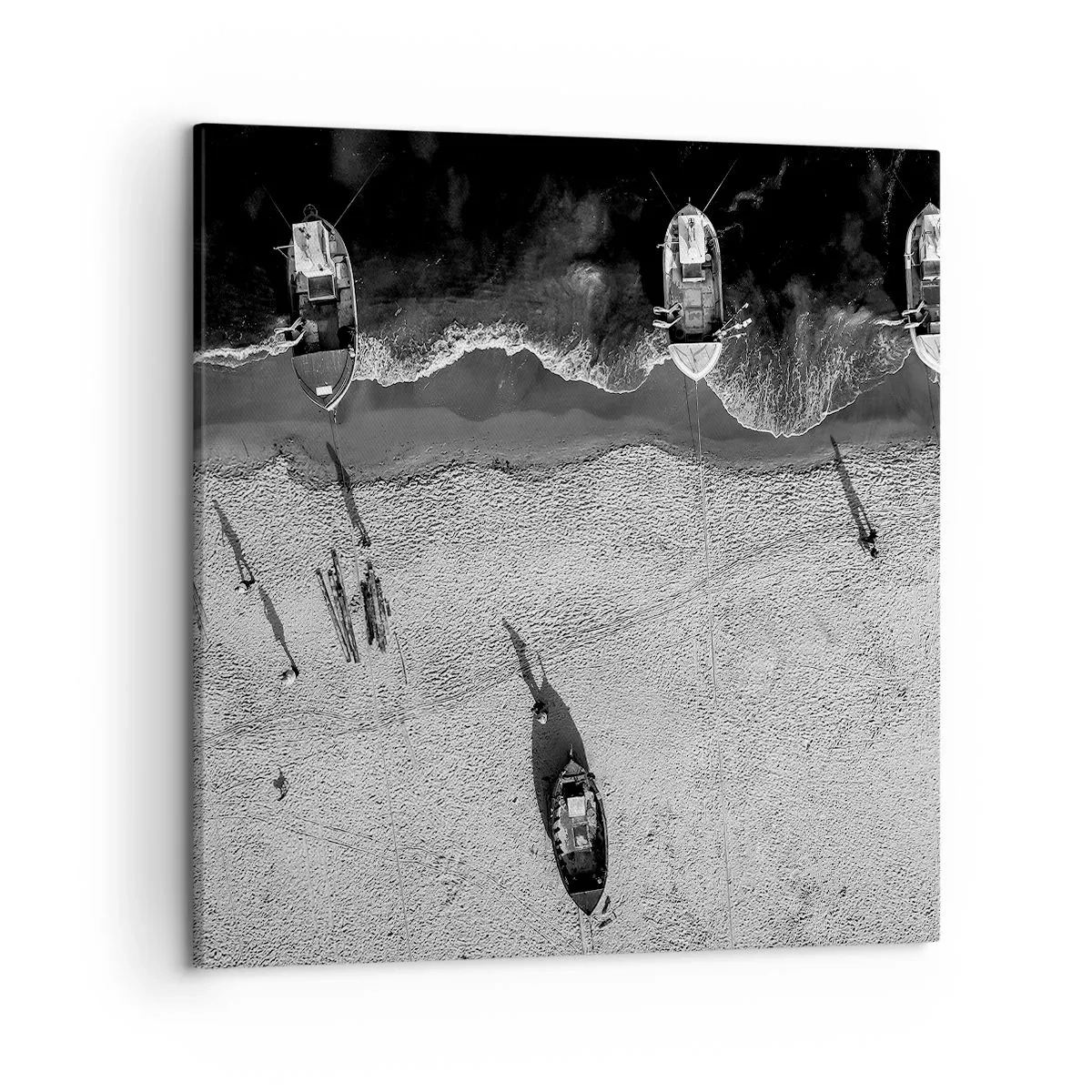 Schilderen op canvas - Nog steeds aan de oever… - 50x50 cm