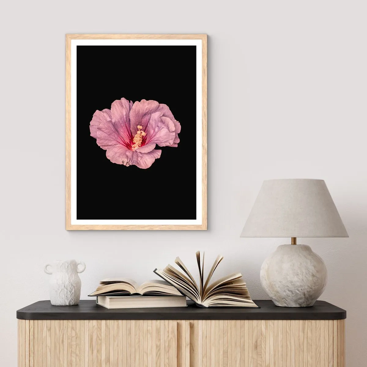 Een poster in een licht eiken lijst - Recht in het hart - 30x40 cm