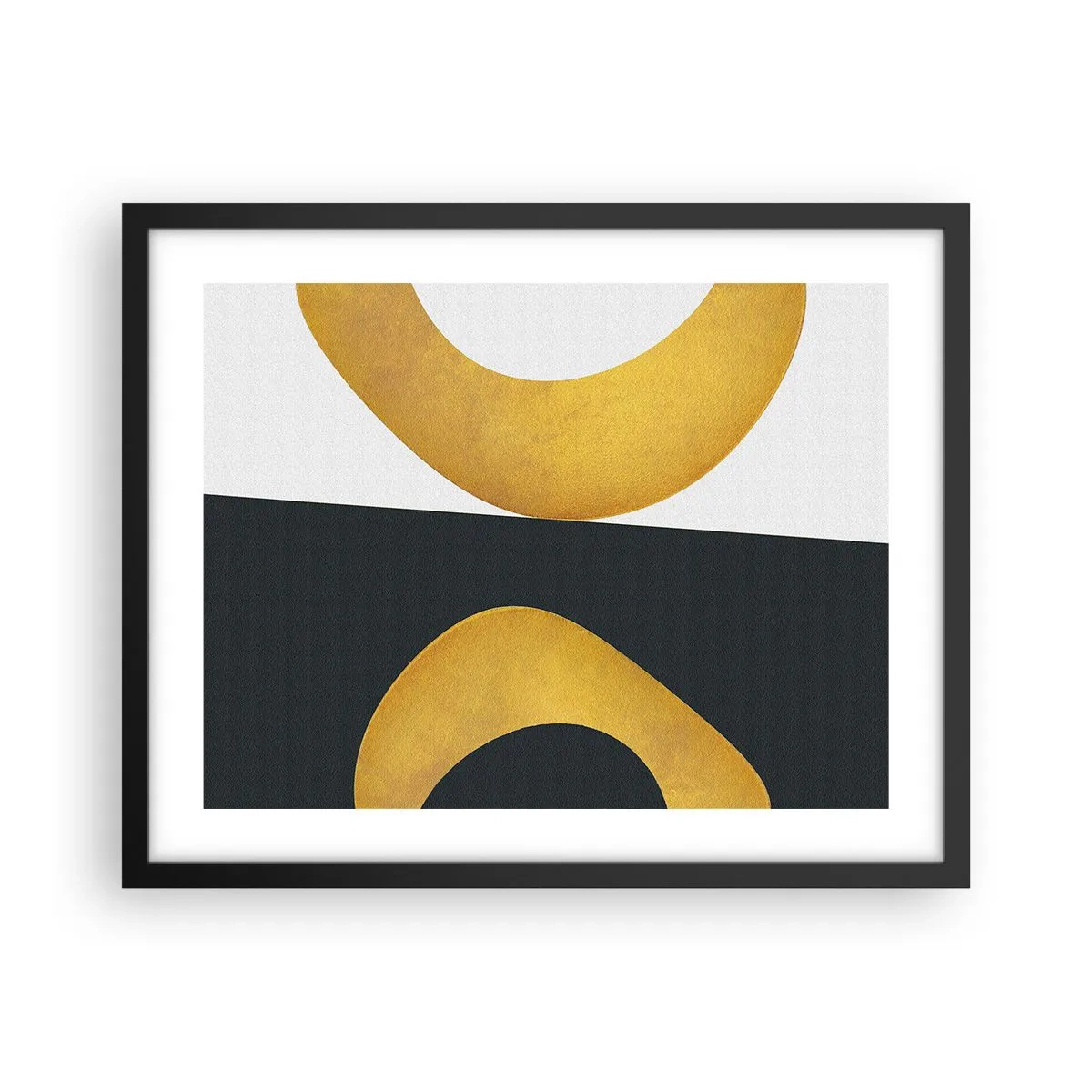 Poster in een zwarte lijst - Ten eerste: goud - 50x40 cm