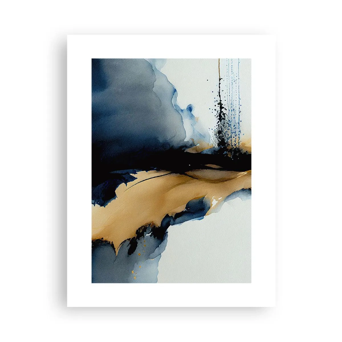 Poster - Achter het gordijn - 30x40 cm