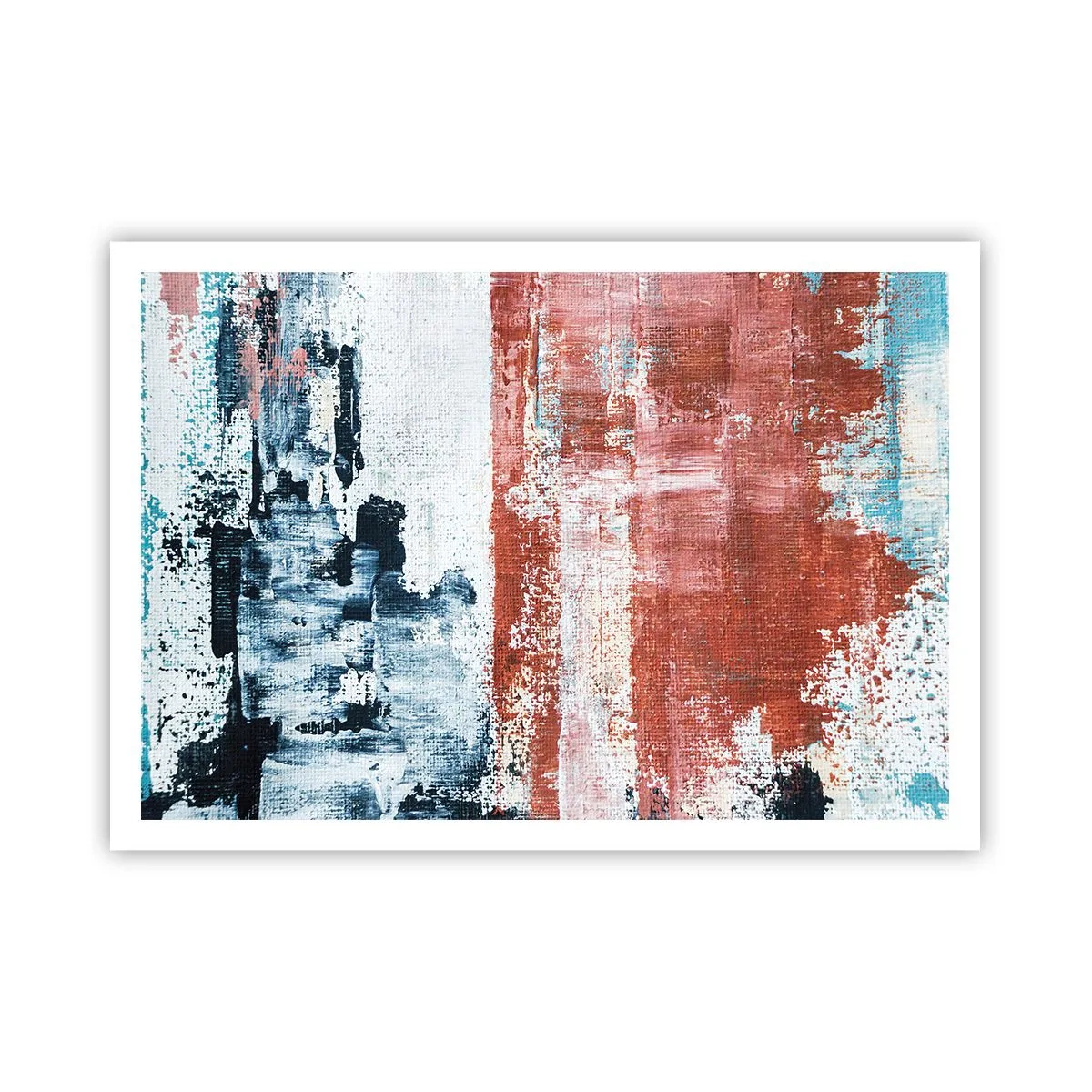 Poster - Fifty Fifty abstract - 100x70 cm