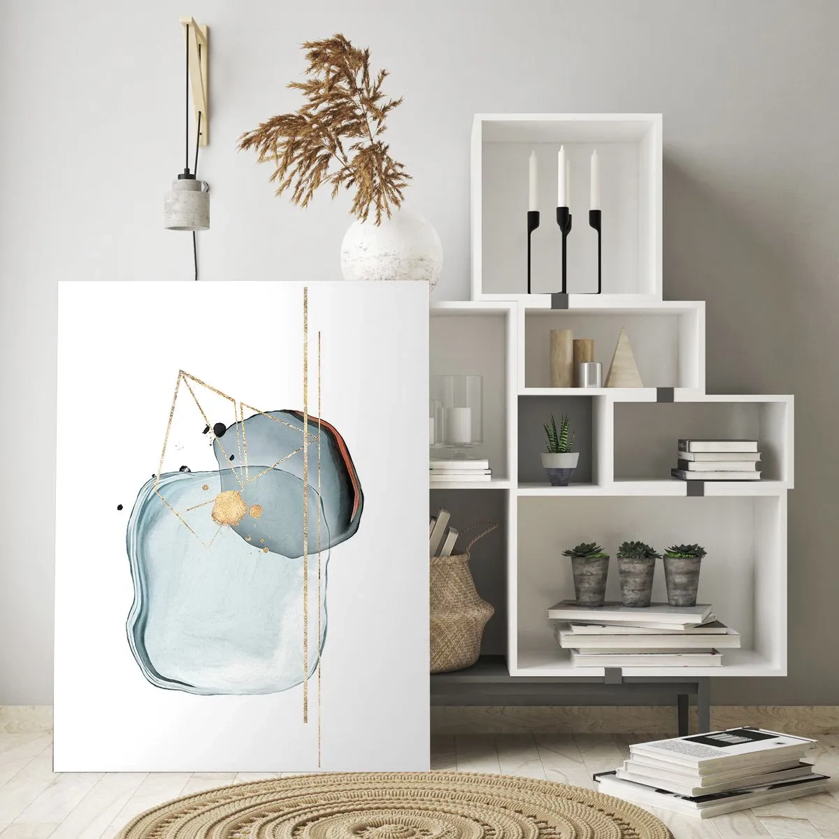 Schilderen op glas - Een studie van druppels - 70x100 cm