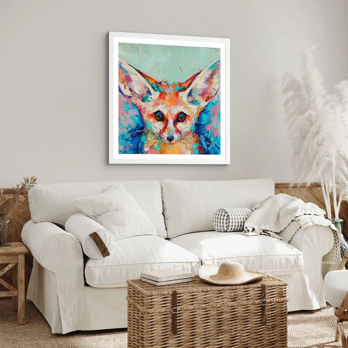 Poster in een witte lijst - Ben je klaar voor mij? - 50x50 cm