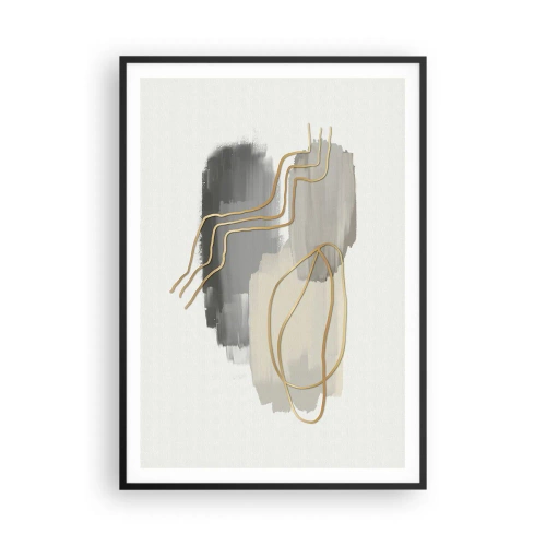 Poster in een zwarte lijst - Duur en beweging - 70x100 cm