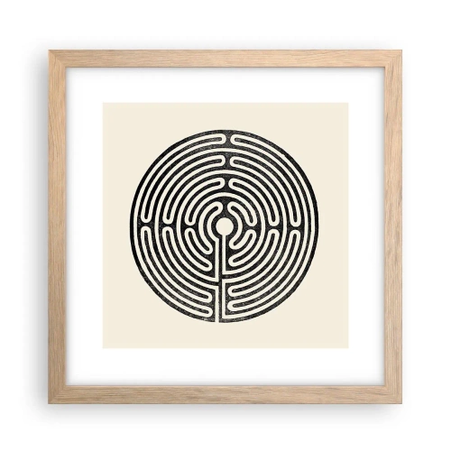 Een poster in een licht eiken lijst - Mysterieuze orde - 30x30 cm