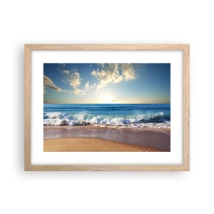 Een poster in een licht eiken lijst - Beweging en stilte tegelijk - 40x30 cm