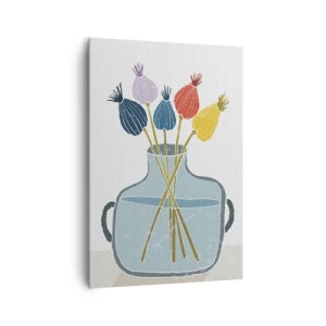 Schilderen op canvas - Alsof hij met maanzaad heeft gezaaid - 70x100 cm