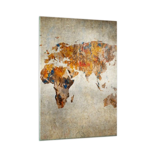 Schilderen op glas - Een hele grote wereld - 50x70 cm