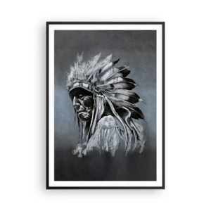 Poster in een zwarte lijst - Keer terug naar de wortels - 70x100 cm