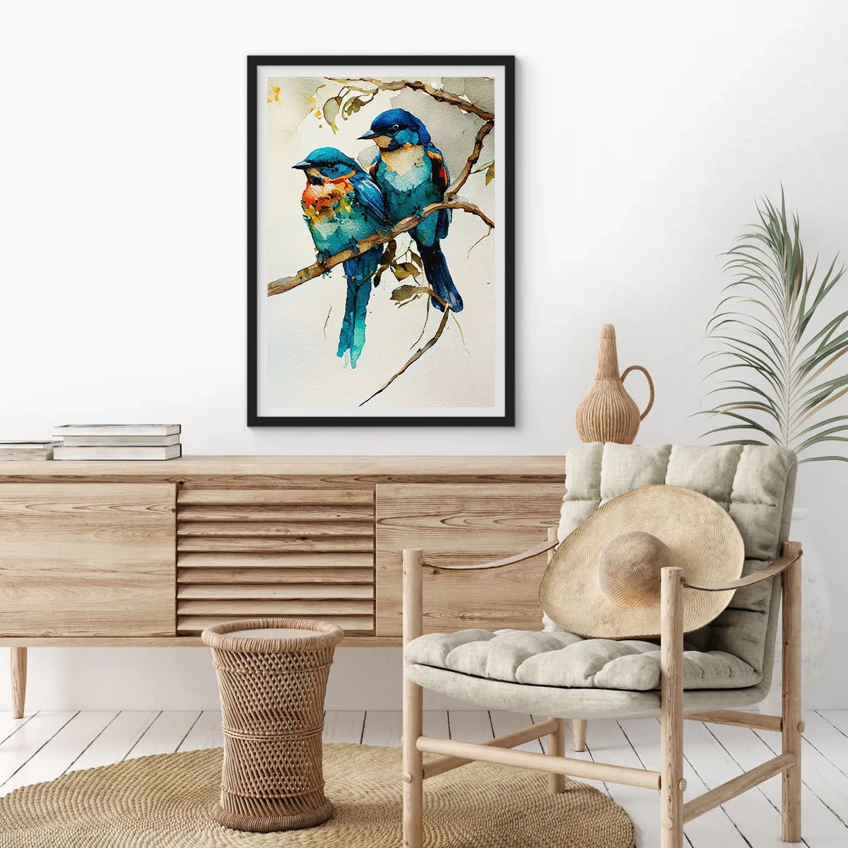 Poster in een zwarte lijst - Is hij boos geworden? - 30x40 cm