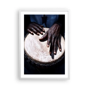 Poster in een witte lijst - Leef in je eigen ritme - 50x70 cm