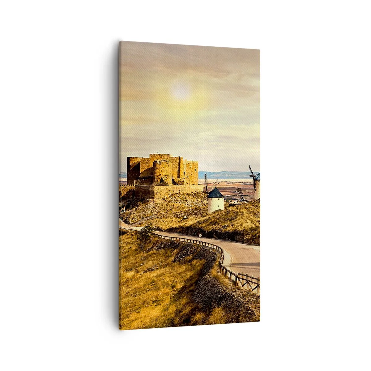 Schilderen op canvas - Don Kichot zal snel hier zijn.  - 55x100 cm