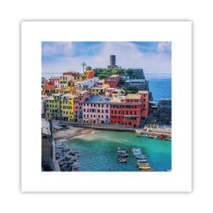 Poster - Mediterrane magische stad - 30x30 cm