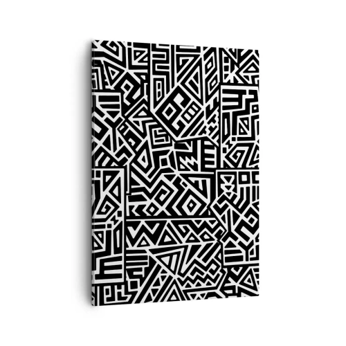 Schilderen op canvas - Pre-Columbiaanse compositie - 50x70 cm