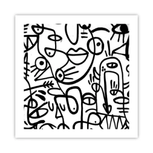 Poster - Gezichten en luchtspiegelingen - 50x50 cm