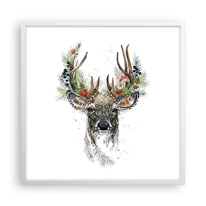 Poster in een witte lijst - In een feestelijk gewaad - 60x60 cm