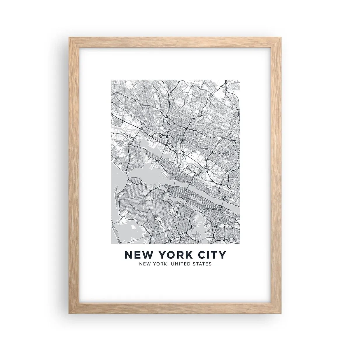 Een poster in een licht eiken lijst - De anatomie van een metropool - 30x40 cm